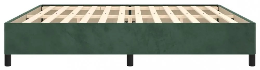 sötétzöld bársony ágykeret matrac nélkül 200x200 cm