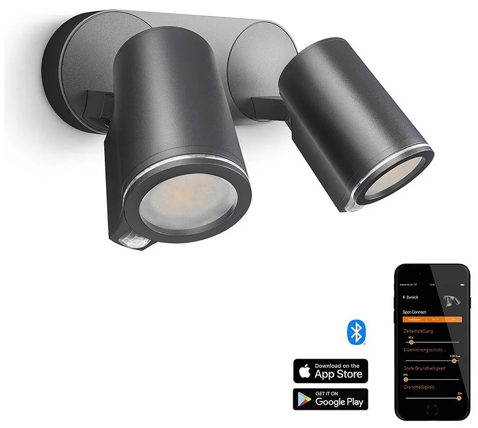 Steinel STEINEL 058654- LED Kültéri lámpa érzékelővel SPOT DUO 2xGU10/7,5W/230V IP44 ST058654