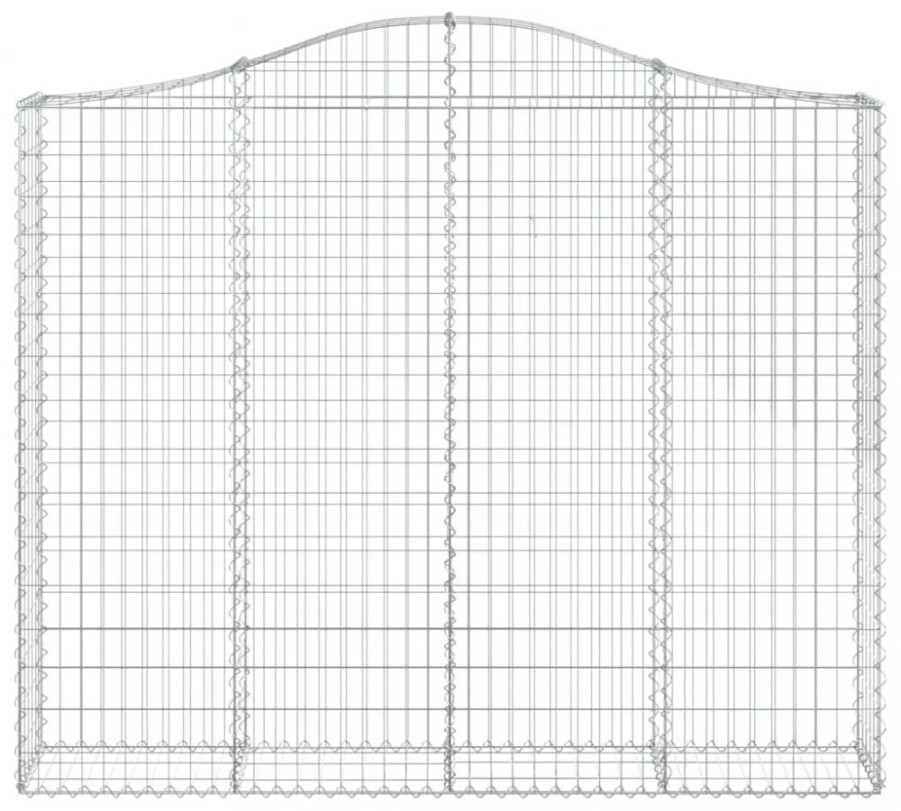 5 db íves horganyzott vas gabion kosár 200x30x160/180 cm