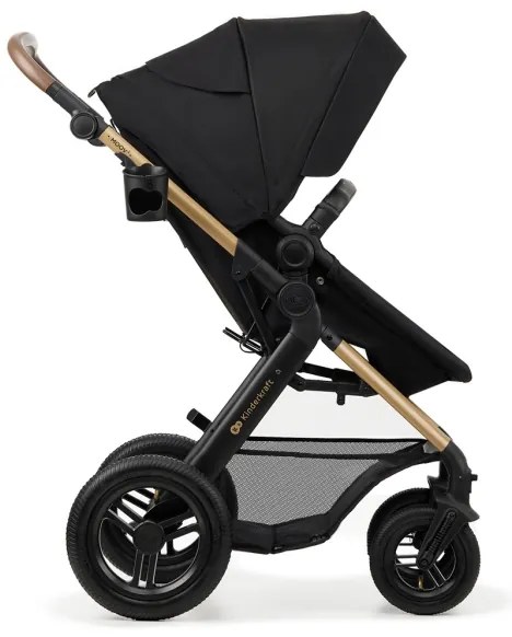 KINDERKRAFT-Kombinált babakocsi 3in1 MOOV 2 AIR Pure fekete + autósülés MINK PRO
