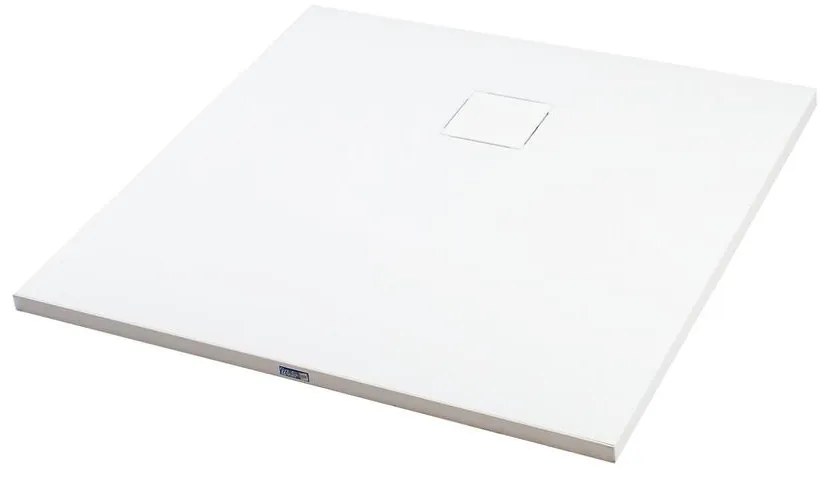 Cagliari White 80x80x2,6 cm szögletes, SMC zuhanytálca szifonnal