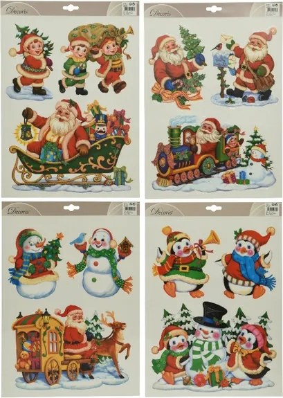 Karácsonyi ablakmatrica szett mix karácsonyi dekoráció