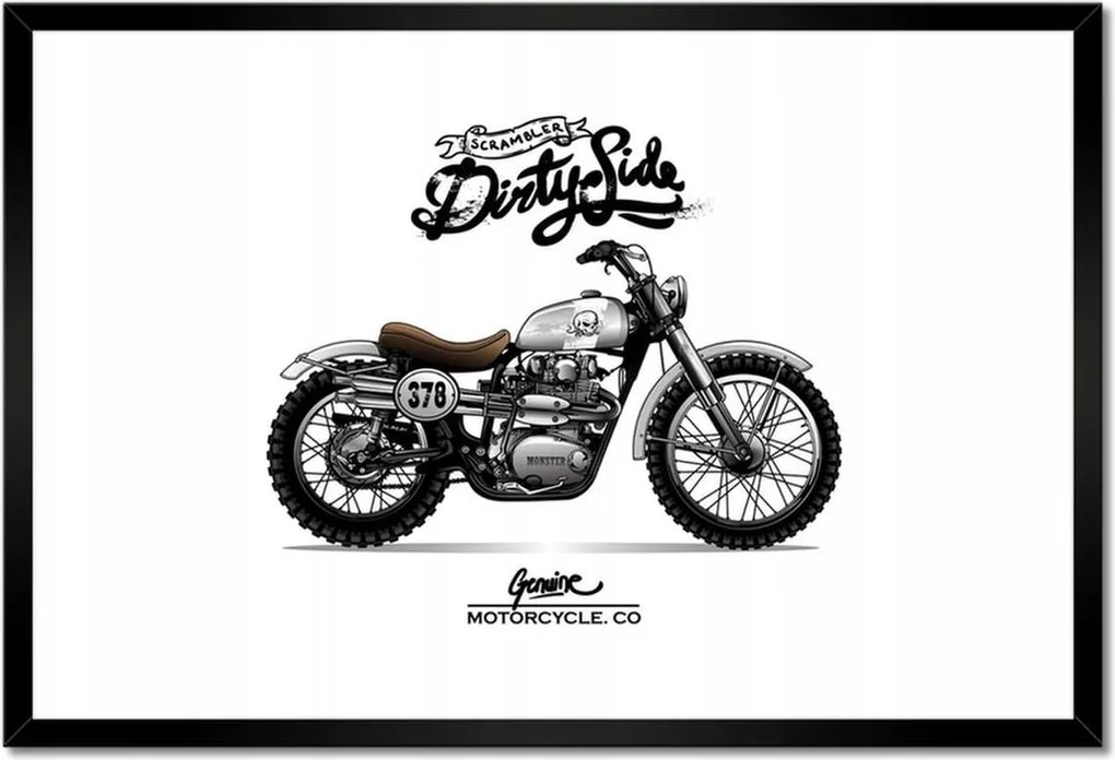 Poszterek keretben 60x40 Motorkerékpár Antik Vintage