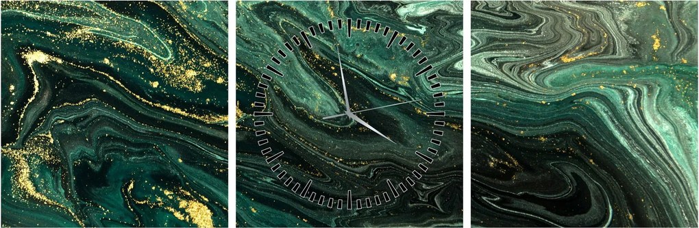 Kép - Zöld márvány (órával) (90x30 cm)