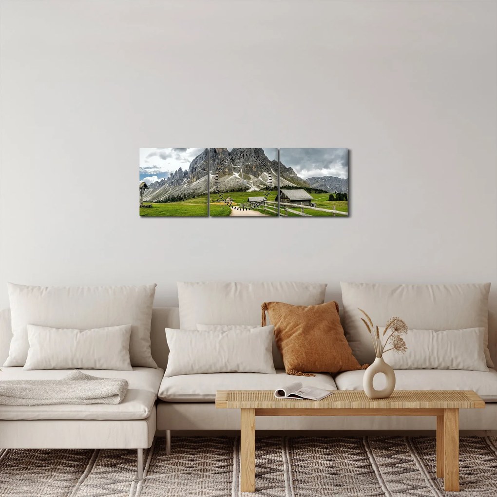 Kép - Az osztrák hegyekben (órával) (90x30 cm)