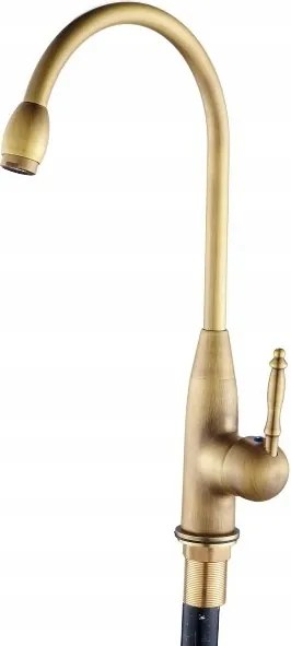 Álló csaptelep Asztali magas Retro mosogató mosdó Sárgaréz