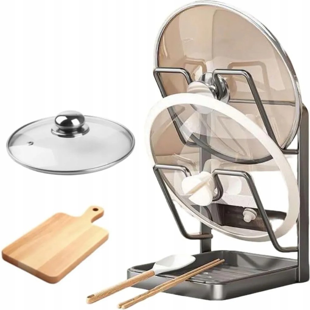 Edényfedő tároló állvány Többfunkciós kanáltartó