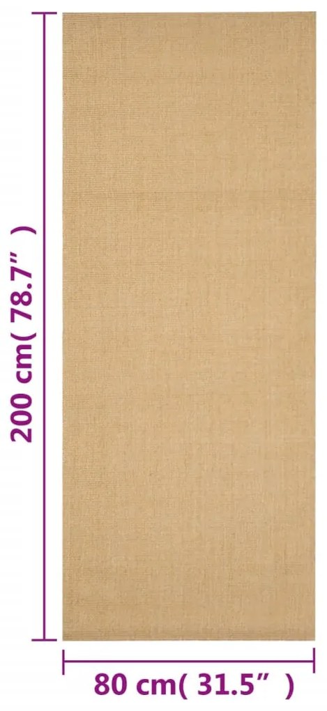 természetes szizálszőnyeg 80x200 cm
