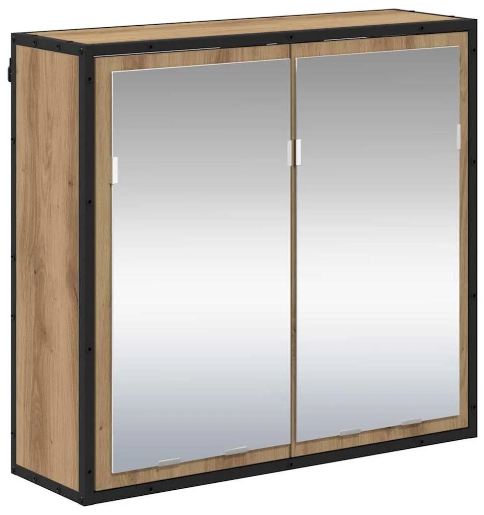 Fürdőszoba bútor szett 2 pcs kézműves tölgy 90 x 33 x 60 cm