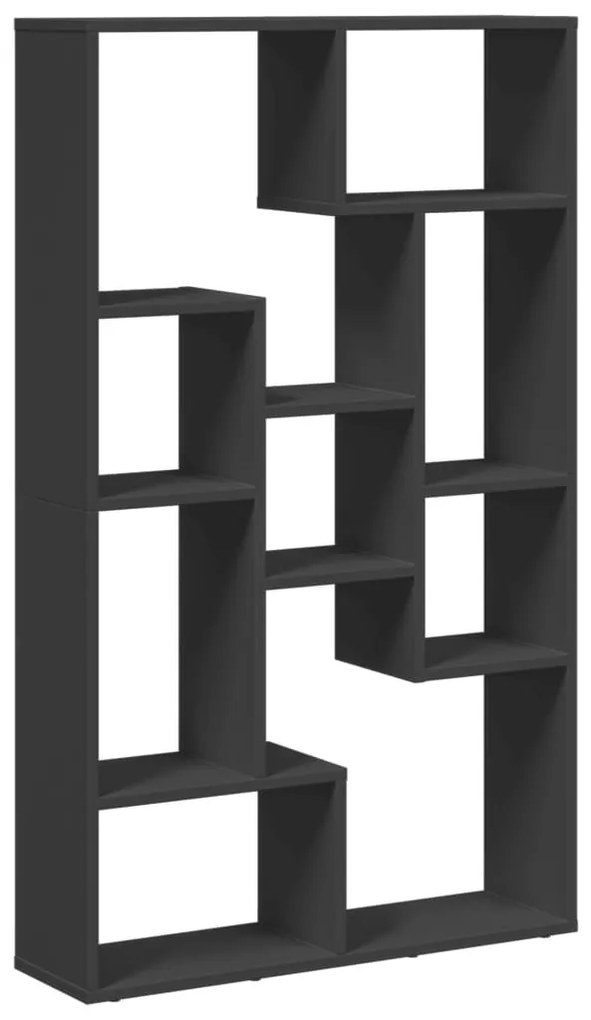fekete szerelt fa könyvszekrény 72 x 20 x 120 cm