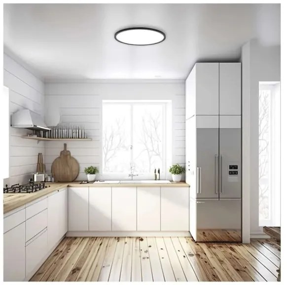 LED Mennyezeti lámpa FLORI LED/18W/230V 4000K fekete átm. 29 cm