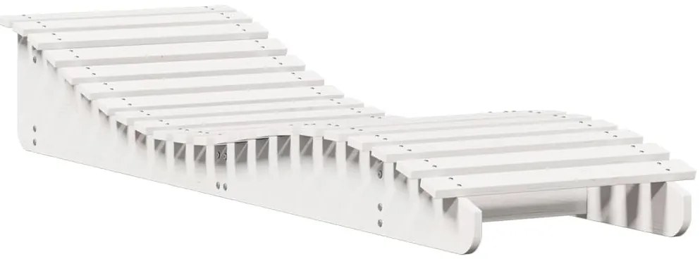 2 db fehér tömör fenyőfa napozóágy 205 x 60 x 31,5 cm