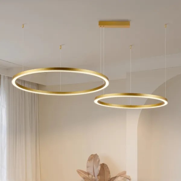 Brilagi - LED dimmelhető, kábelen függő PORTOFINO csillár LED/98W/230V arany +távirányító