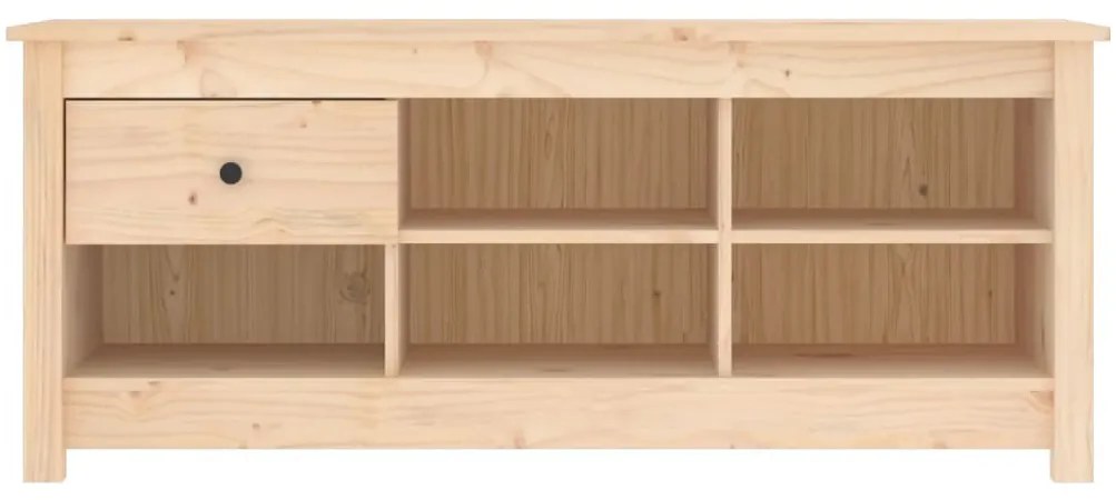 tömör fenyőfa cipősszekrény 110 x 38 x 45,5 cm