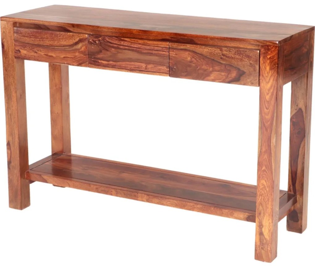 Konzolos asztal GANI 76x130 cm tömör fa/rózsafa