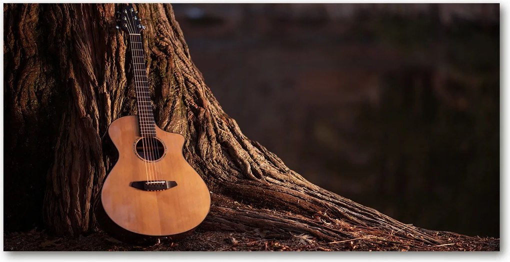 Konyhai panel Akusztikus gitár 140x70 cm Ragasztó