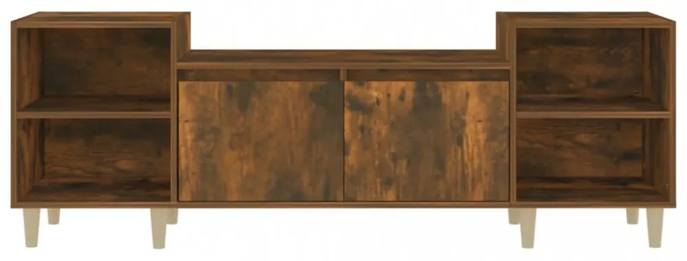 füstös tölgy színű szerelt fa TV-szekrény 160x35x55 cm