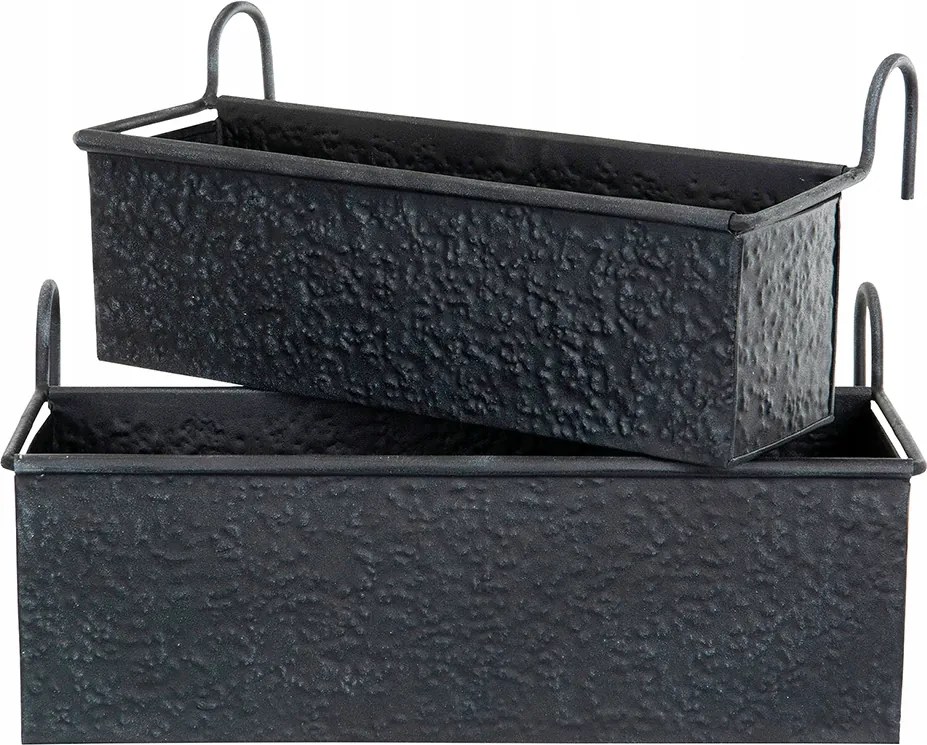 2 db Fém Erkélyvirágágyás Fogantyúval