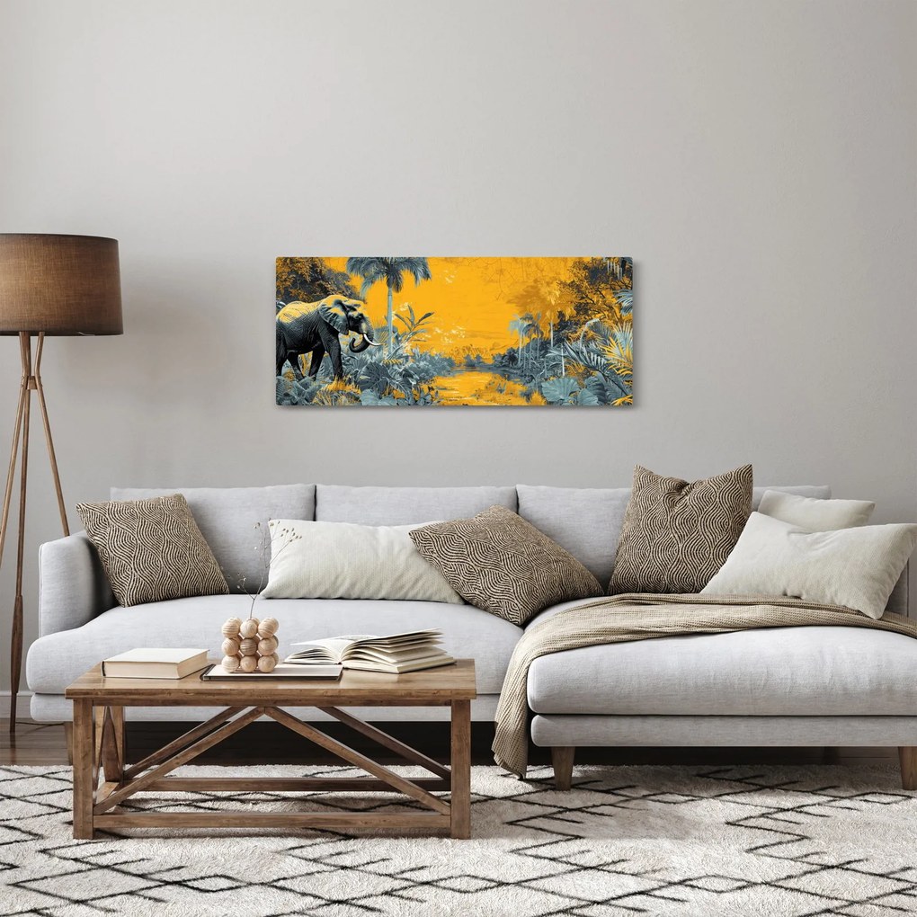 Kép - Elefánt a természetben (120x50 cm)