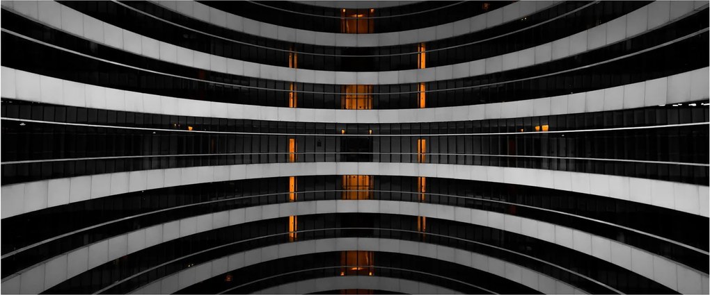 Absztrakt kép - épület (120x50 cm)