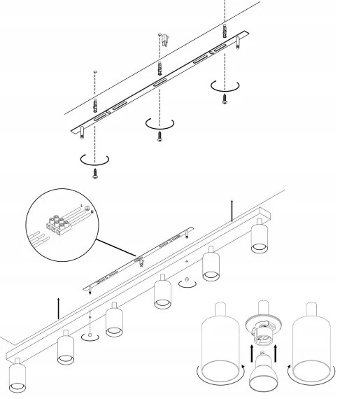 Spotlámpa ANGIE 6xGU10/35W/230V fehér