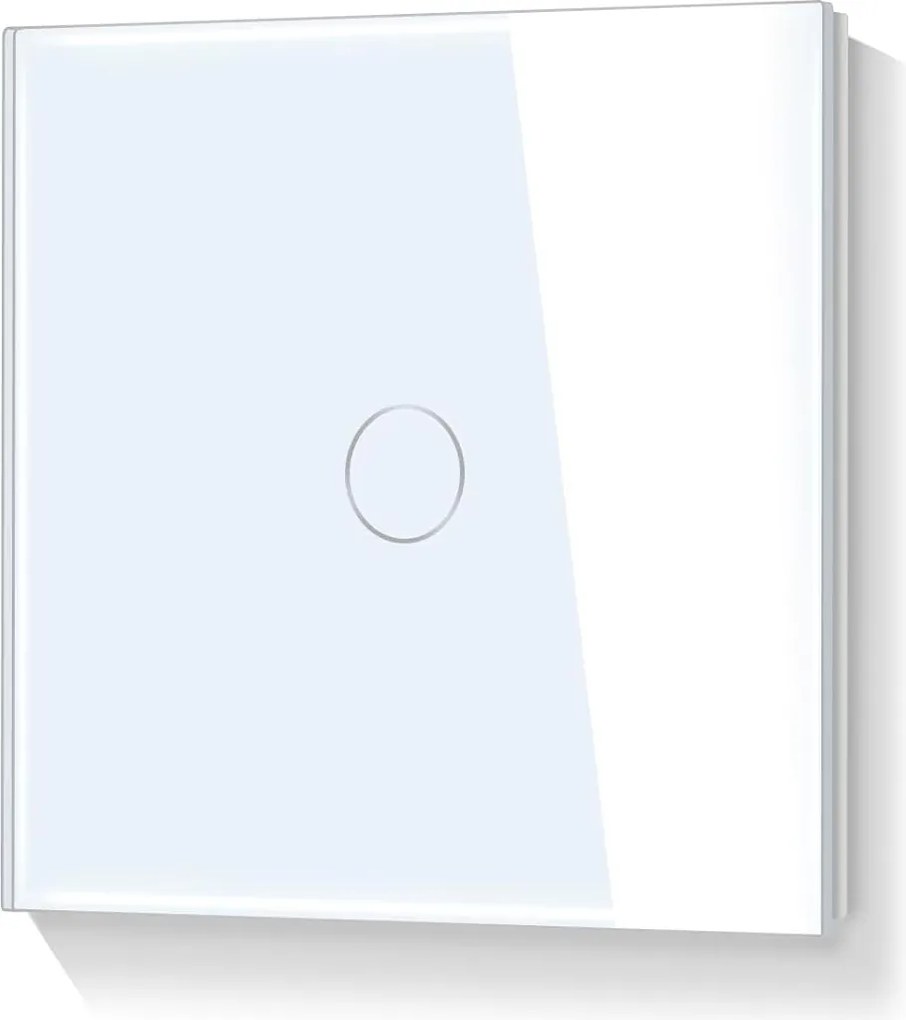 Érintőkapcsoló Üveg Egyfényes Fehér N nélküli Süllyesztett