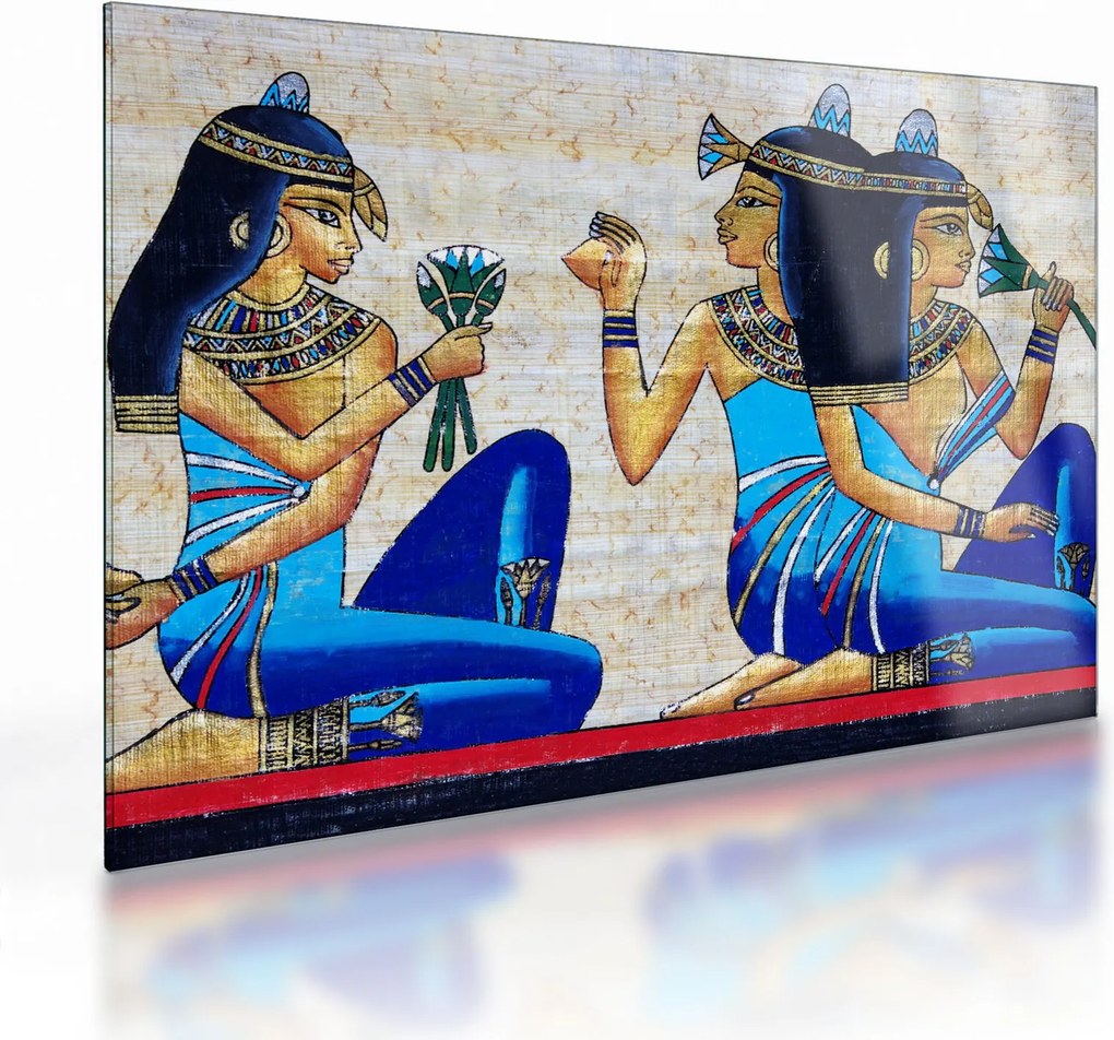 Kép - egyiptomi festmények (üvegen) (70x50 cm)