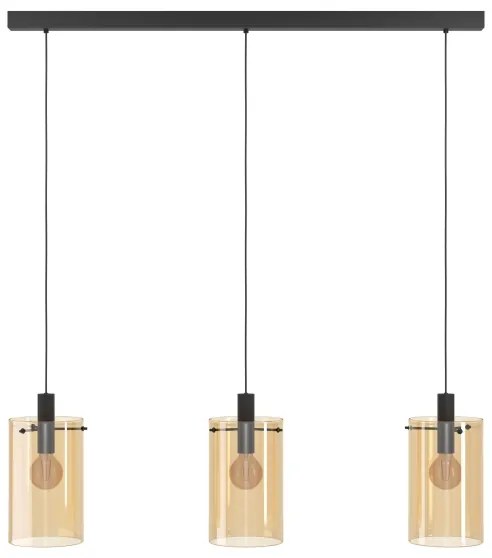 Eglo 39539 - Csillár zsinóron POLVERARA 3xE27/40W/230V