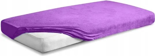 Gumis frottír lepedő 90x200 Premium Matex, lila_22