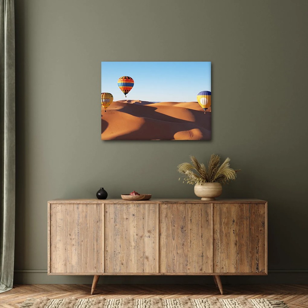 Kép - Repülő léggömbök a pusztában (70x50 cm)
