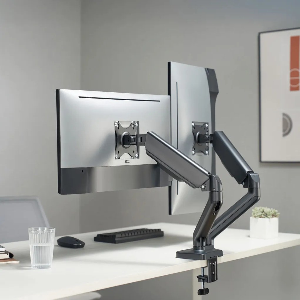 Cabletech két monitor tartó (17-32 ")