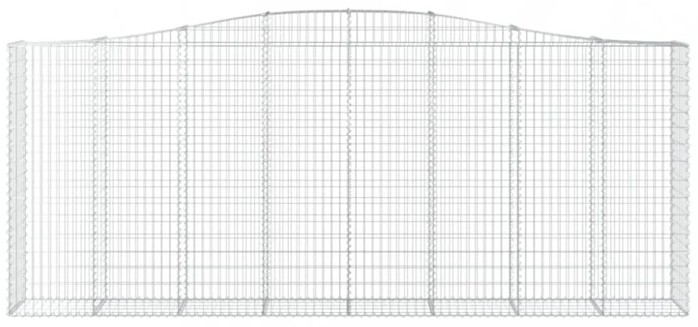 3 db íves horganyzott vas gabion kosár 400x50x160/180 cm