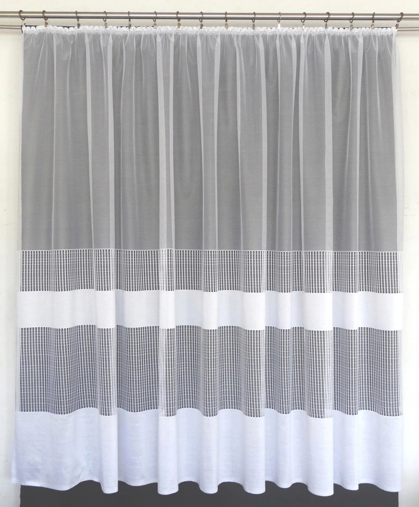 Mg Függöny 618/358 Fehér 400x160cm kész G szalaggal