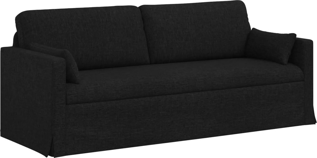 vidaXL Kanapé Fekete 198 x 78 x 80 cm szövet