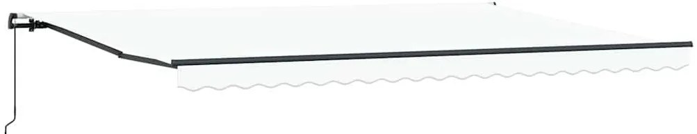 Behúzható napellenző Fehér 500 × 350 cm szövet