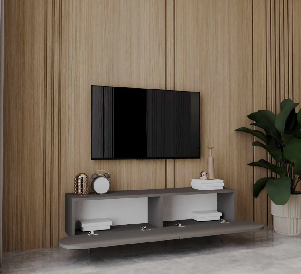 Regulus TV-állvány, szürke, 160 cm