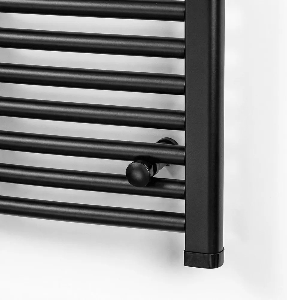 Íves törölközőszárító radiátor 1400x600 mm fekete