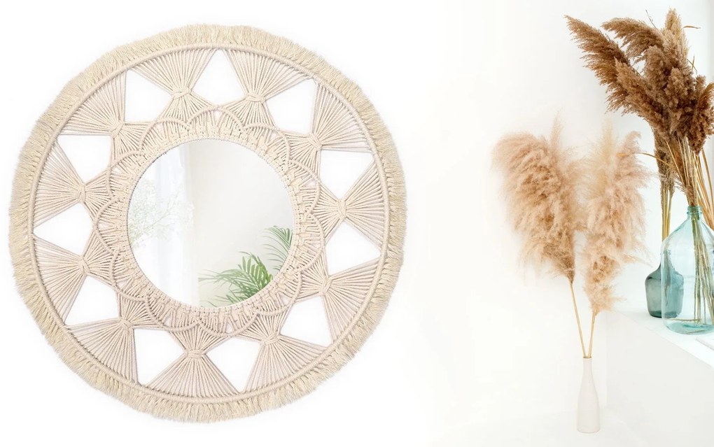 Boho fali tükör 65CM 322050