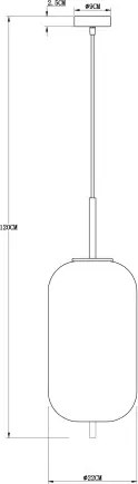 GLOBO 15345H2MM BLACKY Egyágú Függesztett Lámpa IP20