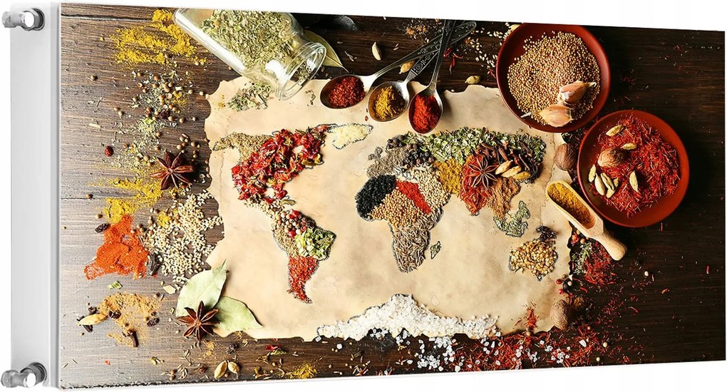 Mágneses Radiátorvédő 120x60 Térkép Fotótapéta