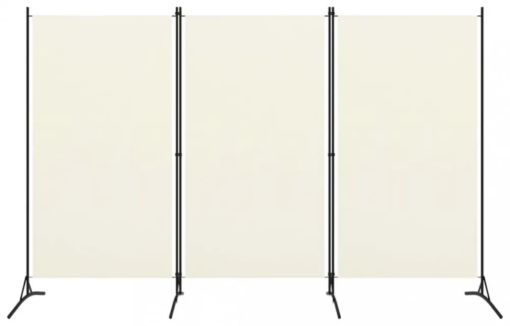 fehér 3 paneles szövetparaván 260x180 cm