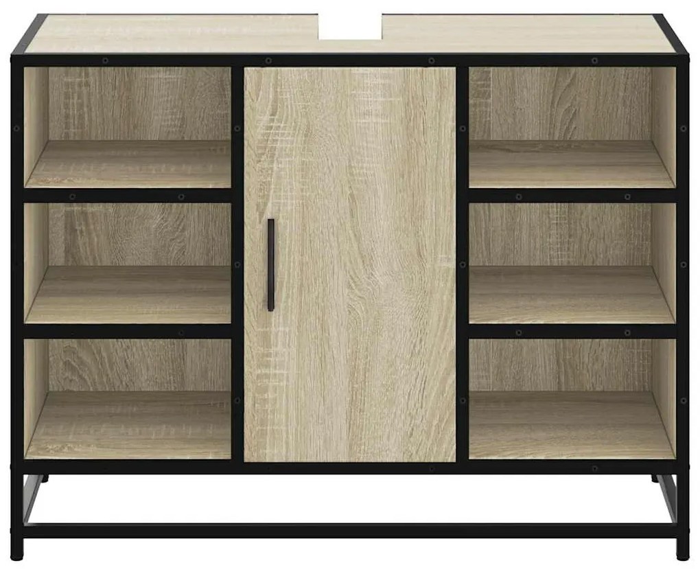 sonoma tölgyfa fürdőszobai mosdószekrény 80 x 33 x 60 cm