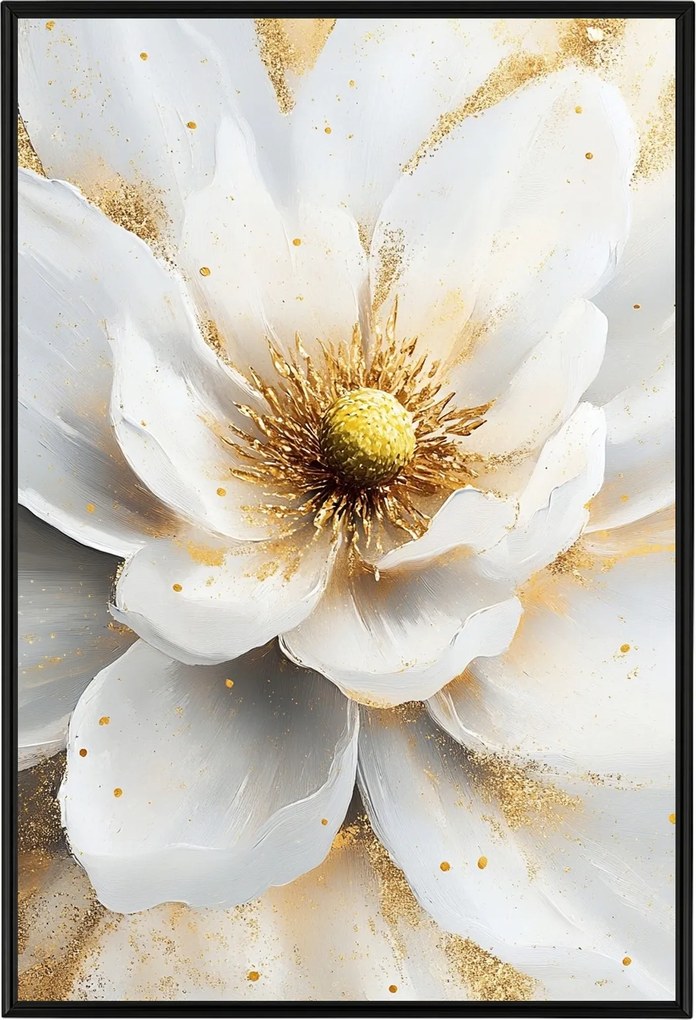 Poszter Keret Alumínium Természet Fehér Virág Magnólia Glamour 40x60