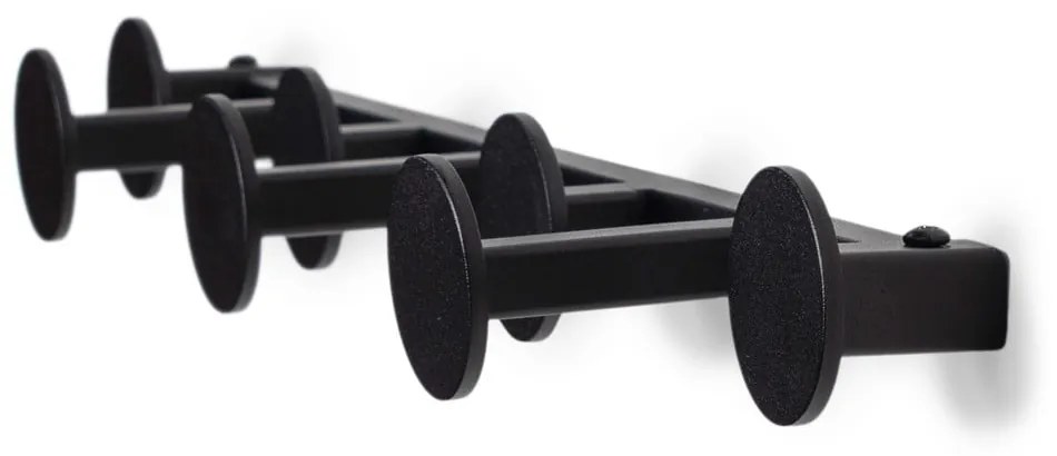 Fekete fém fali fogas Bottoni – Spinder Design