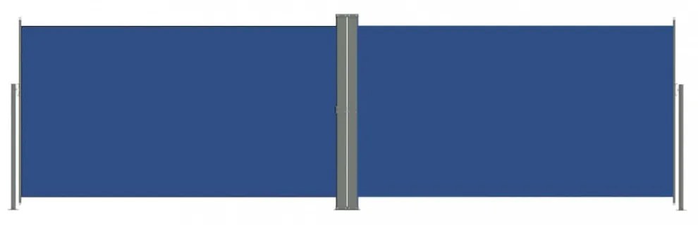 kék behúzható oldalsó napellenző 180 x 600 cm