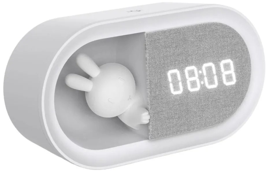 LED állítható éjjeli lámpa ébresztővel BUNNY LED/1,2W/5V 3000K