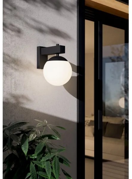 Eglo 900669 - Kültéri fali lámpa BUFALATA 1xE27/40W/230V fekete IP44