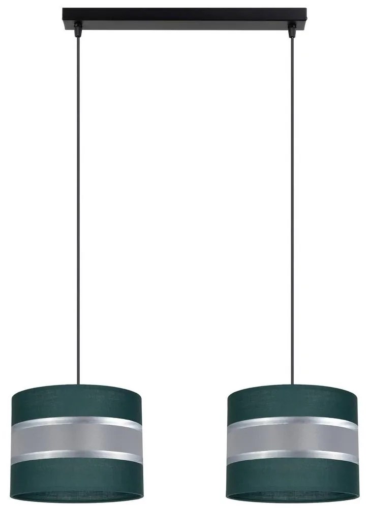 Csillár zsinóron CORAL 2xE27/60W/230V zöld