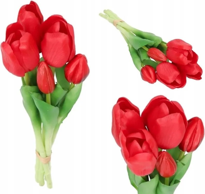 Tulipán Csokor Tulipán Gumi Gumírozott, Mint Az Élő