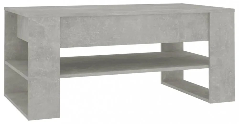 betonszürke szerelt fa dohányzóasztal 102 x 55 x 45 cm